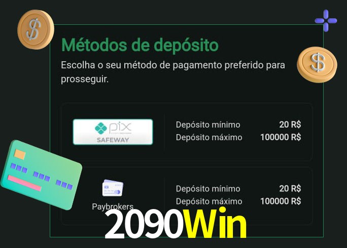 O cassino 2090Win oferece uma grande variedade de métodos de pagamento